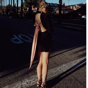 Beulah cut out back Blazer with Pink Bow size Large